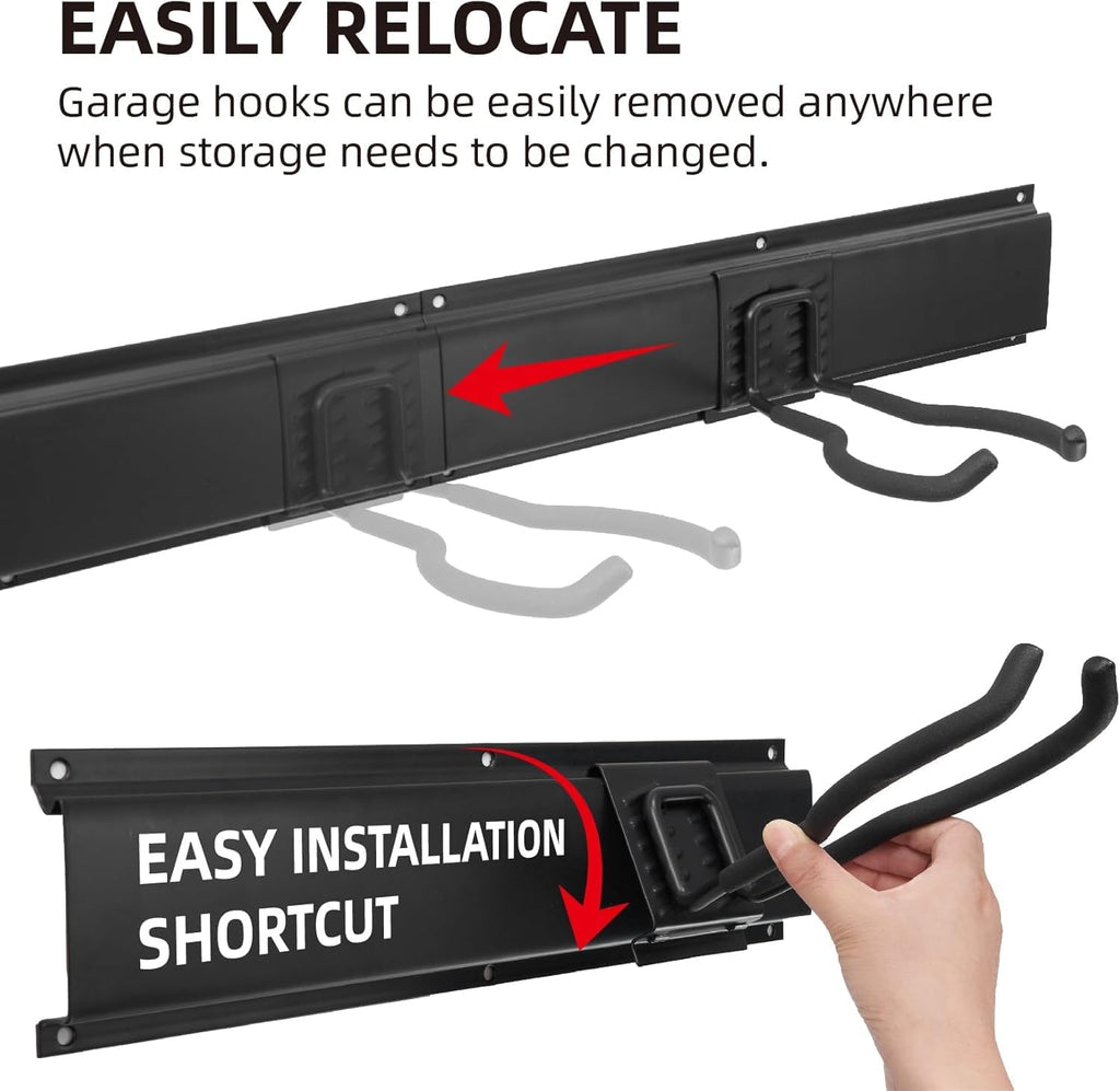 sinoer 96 inch wall mount tool organizer, garage showing dimensions