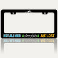 Not All Who Wander are Lost License Plate Frame Mountains Compass License Plate by RTINRAN