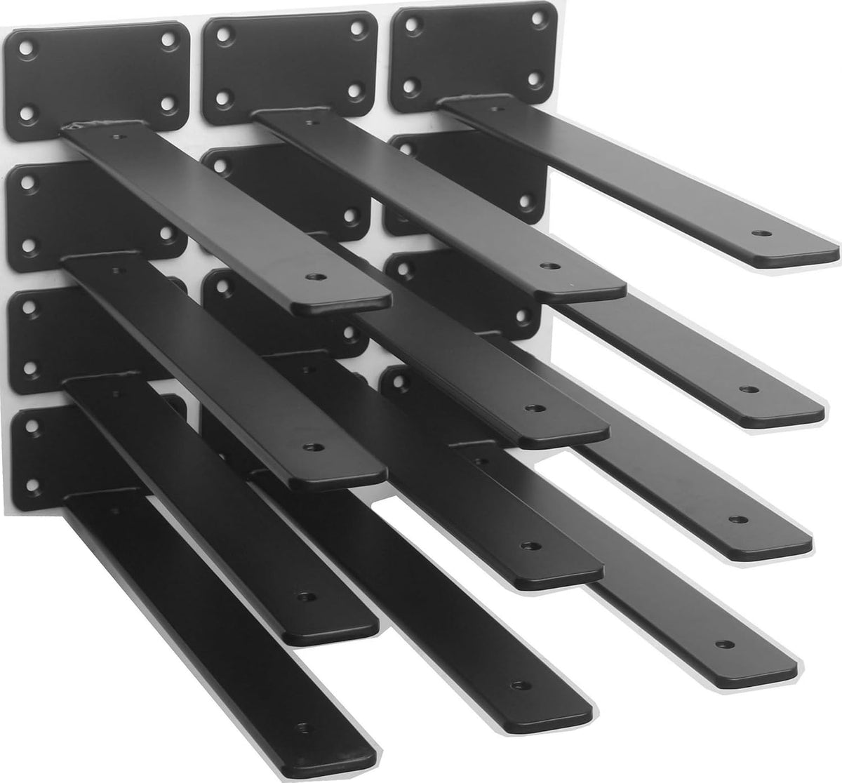 10 inch black hidden l shelf bracket (1/5 shown in use