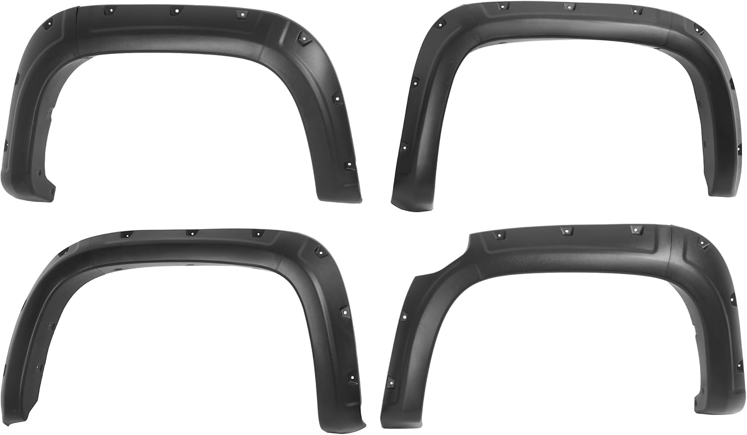 Fender Flare Compatible with 2015-2020 GMC Canyon 5'2" Bed Only | 4X3 Pcs Front & Rear Wheel Arch Cover Protector Set Plastic(PP) Textured Black