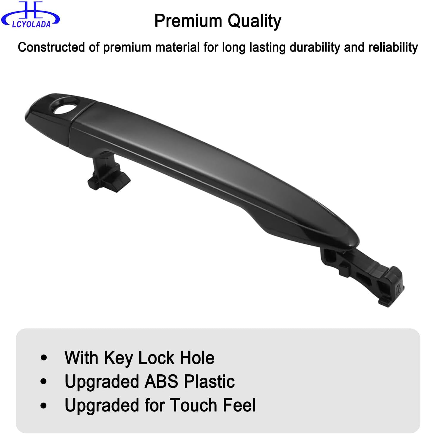 Front Left Drive Side Exterior Door Handle Compatible with Toyota Camry 2007-2011, 4Runner 2003-2009, 2005-2015 Tacoma, 2005-2012 Avalon