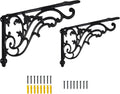 14''x8.5'' decorative shelf brackets,2 pack cast iron shelf, main product view