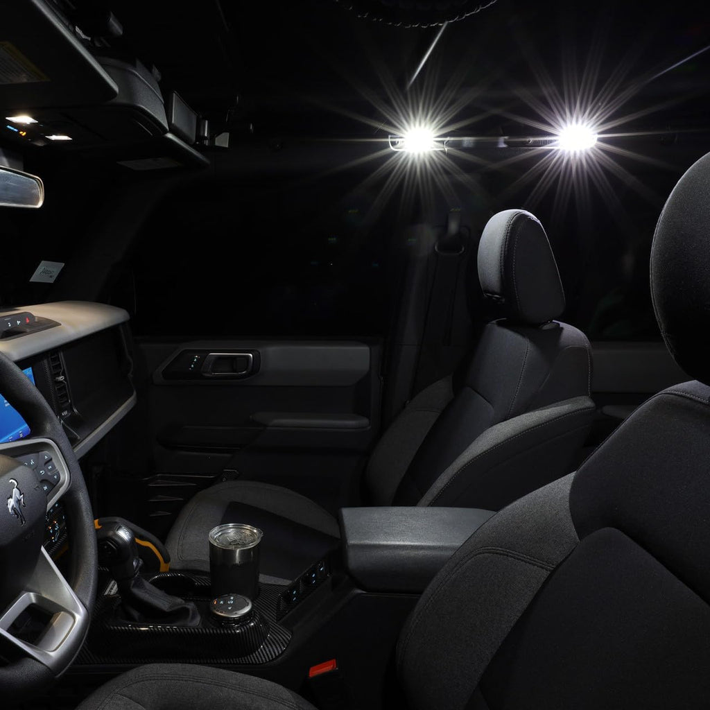 IAG LED Dome Light Kit V2 for Ford Bronco 2021+ 4 Door Hardtop | Plug-and-play, no wiring or drilling, works with factory switch, 45-min install, 4 dome lights above each door