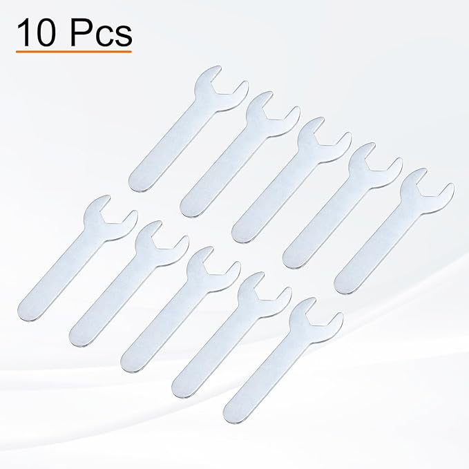 HARFINGTON 10pcs Small Wrench Open End Wrench 12x70x1.5mm Metric U-Shaped - Image 3