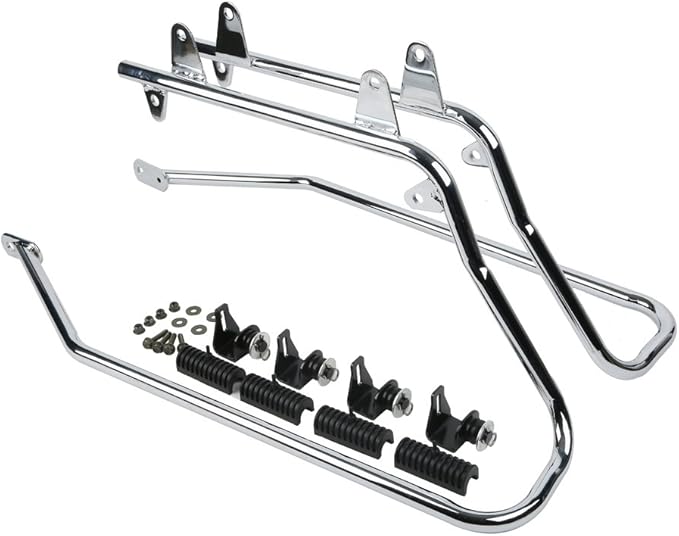 XFMT Vivid Black 5" Stretched Extended Saddlebags Hard Saddle Bags W/Chrome - Image 7