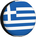 Greek Flag Print Universal Spare Tire Cover for RV, Jeep | Wheel Protector Fits Rv, Trailer, Jeep, Shield Tires From Sun, Dirt And Rain For Outdoor Storage