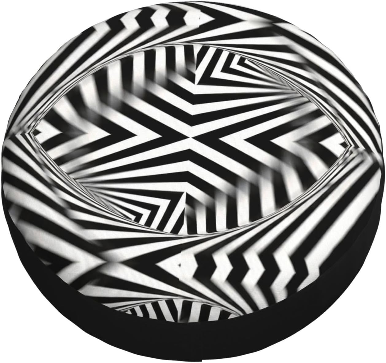3D Optical Illusion Blurs Lines Print Universal Spare Tire Cover for Jeep | Wheel Protector Fits Rv, Trailer, Jeep, Shield Tires From Sun, Dirt And Rain For Outdoor Storage