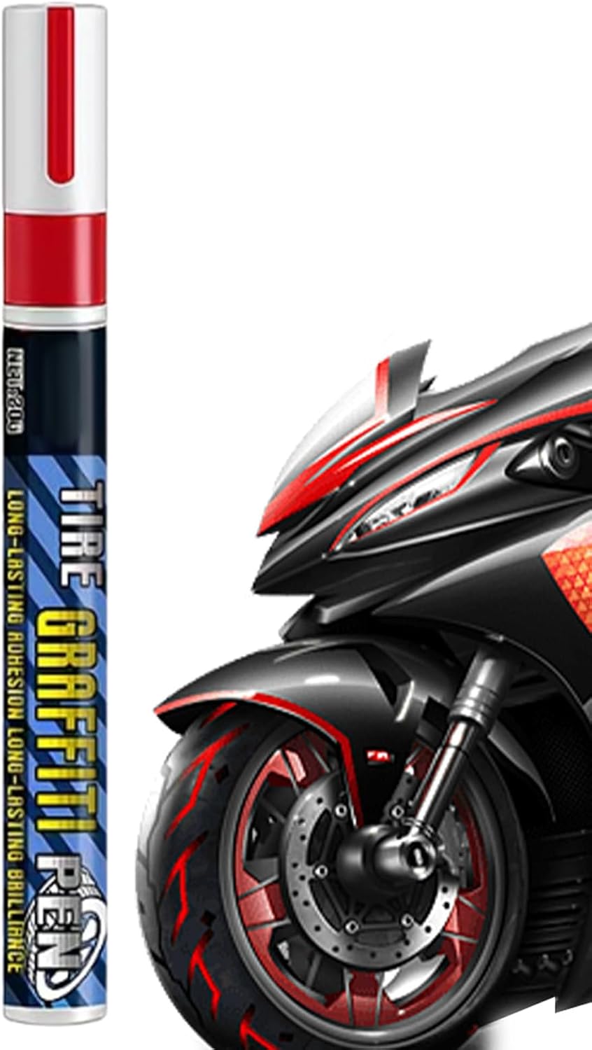 Tire Pen | DIY Car Tyre Decoration Supplies | Auto Rubber Tyre Pen,for Drivers SUVs RVs Motorcycles Detailers Shops Modifier Restorers Shows Events
