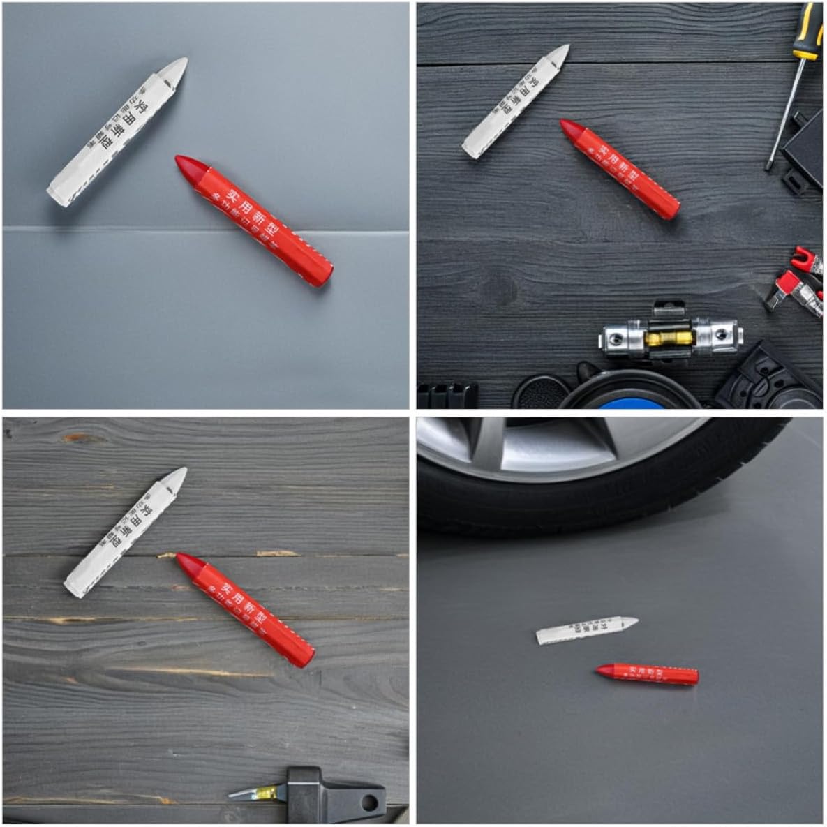 20pcs Waterproof Wax Tire Marker Pens for Car Tire Repair Convenient Marking and Versatile Use, Sturdy Wax Material for Automotive Repair and Car Maintenance