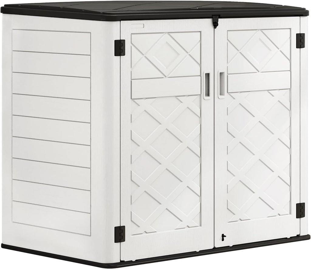 HOMSPARK Storage Shed Weather Resistance, Horizontal Storage Shed