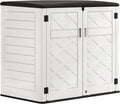 HOMSPARK Storage Shed Weather Resistance, Horizontal Storage Shed