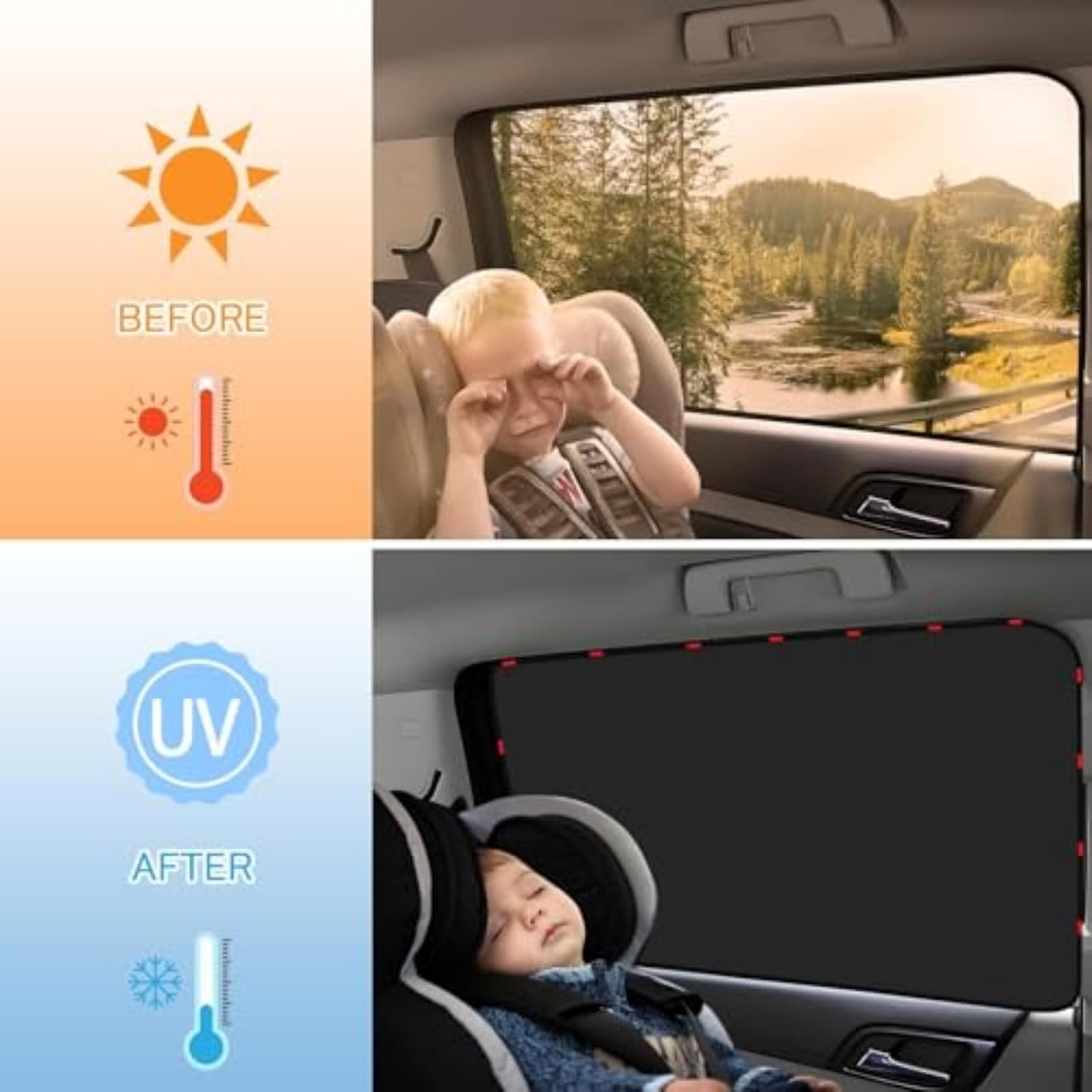 4PCS Magnetic Car Window Shades for 2015-2021 Subaru WRX STI, Portable Adsorption Front Rear Privacy Protection Cover Premium UV Blocking Heat Insulation