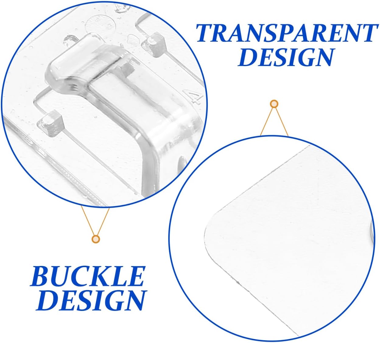 Transparent Mat Clips Carpet Anti-Skid Mat Retainer Clips with Adhesive Tape Auto Carpet for Floor Retention Easy Install Interior Accessories
