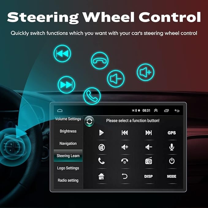 Kunfine Car CarPlay Android Auto Navigation Stereo GPS Radio Reverse Camera - Image 7