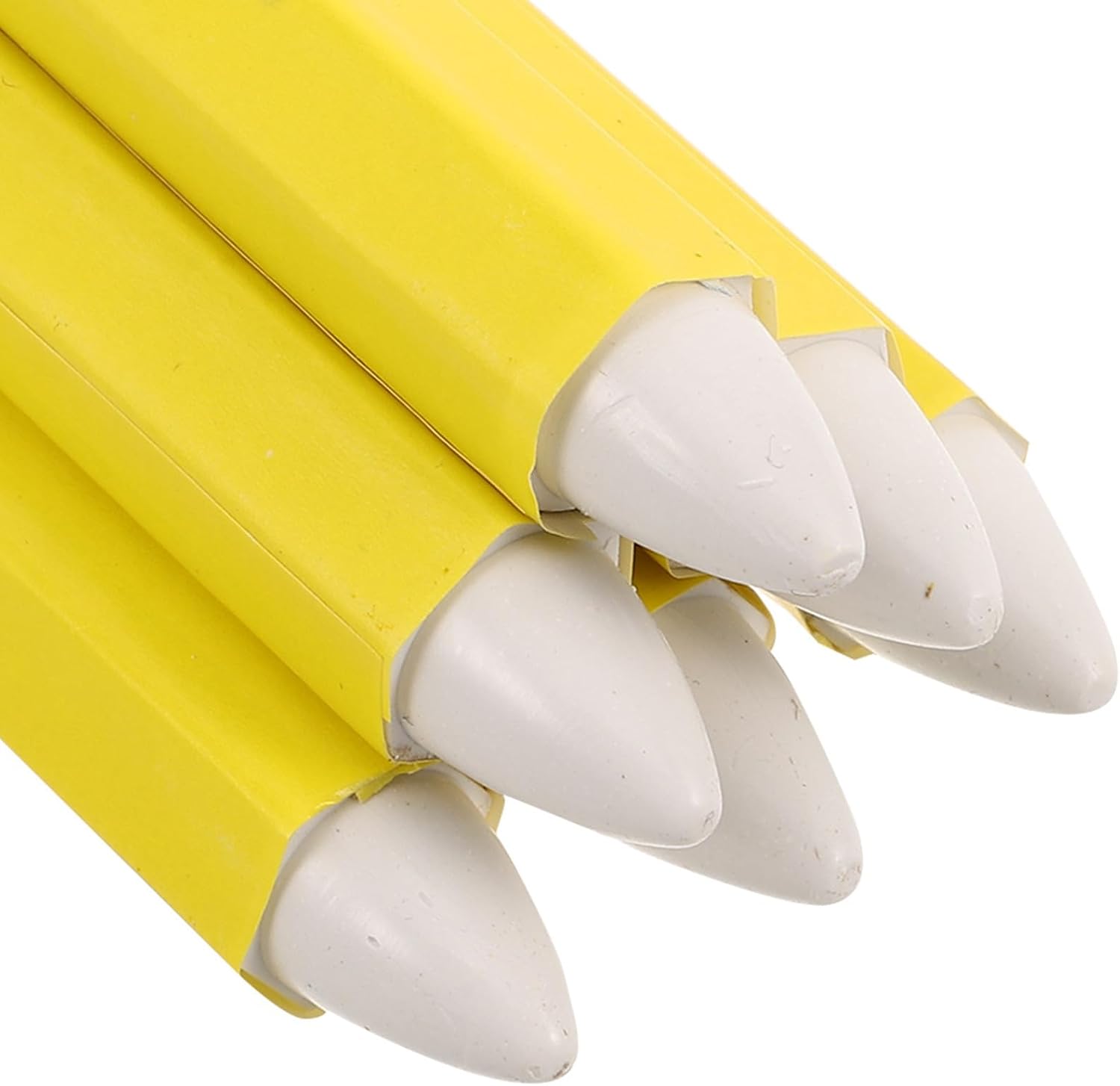 Cabilock 12pcs Yellow Tire Paint Marker Pens for Auto Repair and Car Wash Operations, Waterproof Wax Crayons with Smooth Marking and Anti-slip Barrel for Sturdy Tire Marking