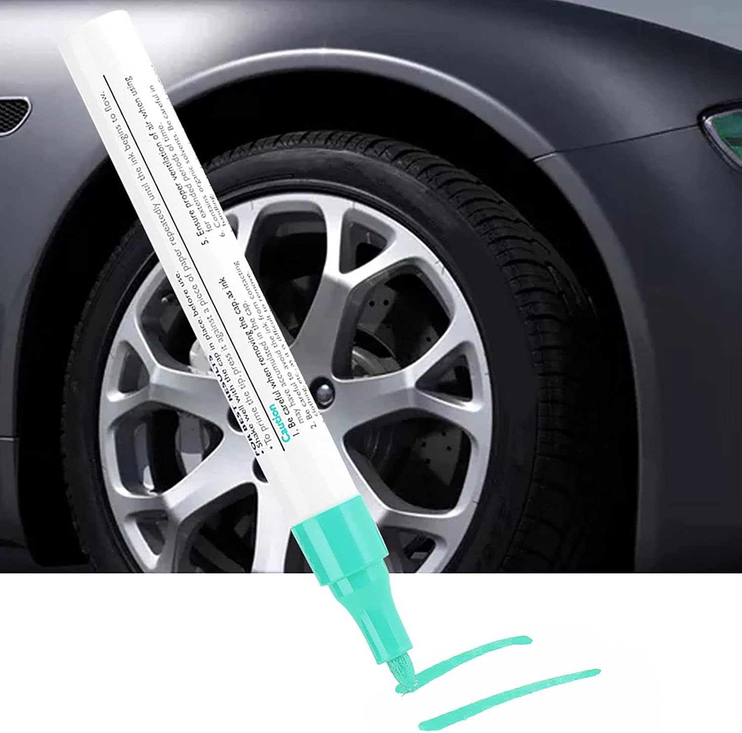 Fydun Professional Water Proof Car Tire Paint Pen Mark Pens for Most Vehicles (Green)