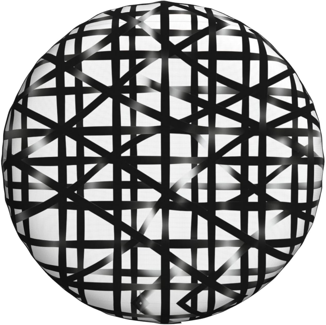 Black Diagonal Grid Print Universal Spare Tire Cover for RV, Jeep | Wheel Protector Fits Rv, Trailer, Jeep, Shield Tires From Sun, Dirt And Rain For Outdoor Storage