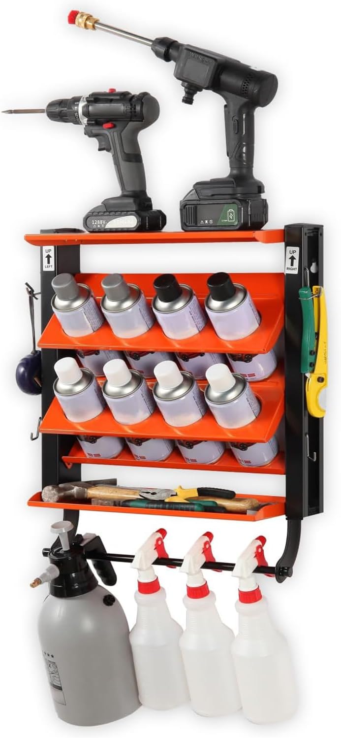 wallmaster spray can holder, wall mount paint bottle, main product view