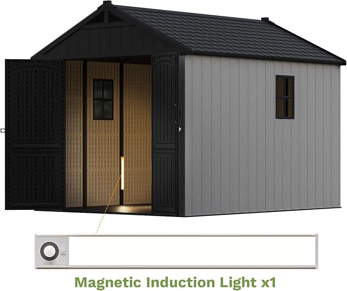 Patiowell 8 x 10 FT Resin Outdoor Storage Shed - Image 3