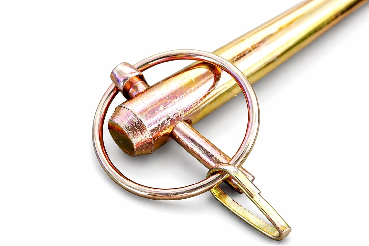 Tech Team #00852 Hitch Pin with Chain and Linchpin, 5/8” Dia x 6” Long, for Secure Mounting of Hitches and Axles, Heavy Duty Steel, Includes Hitch Pin, Chain, and Linchpin