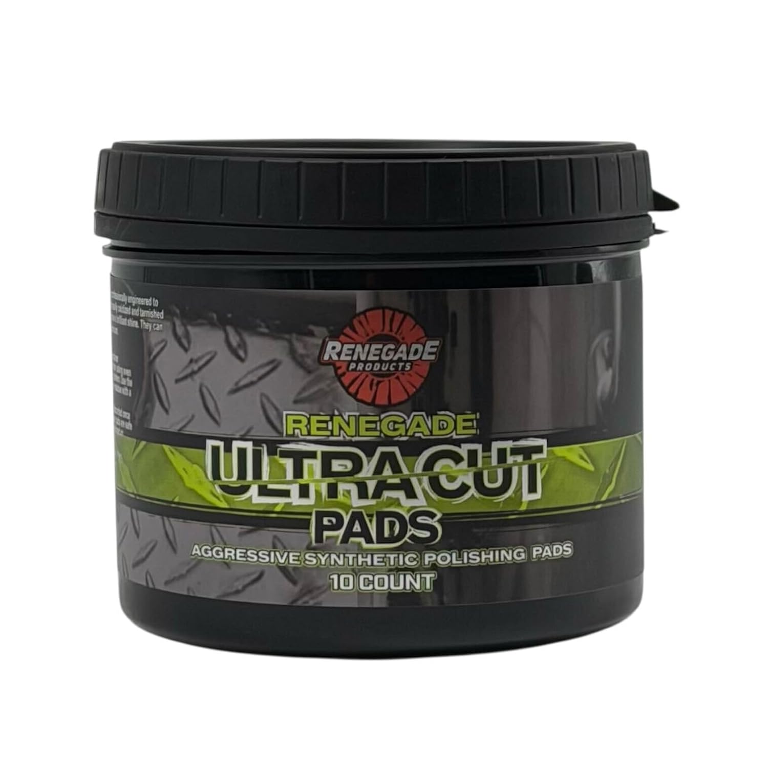 Renegade Products Ultra Cut Pads – Pre-Saturated Heavy Cut Metal Polishing Pads for Aluminum & Stainless Steel – 10-Pack, Removes Heavy Oxidation, Tarnish & Buildup – No Bottle Needed (Single Jar)