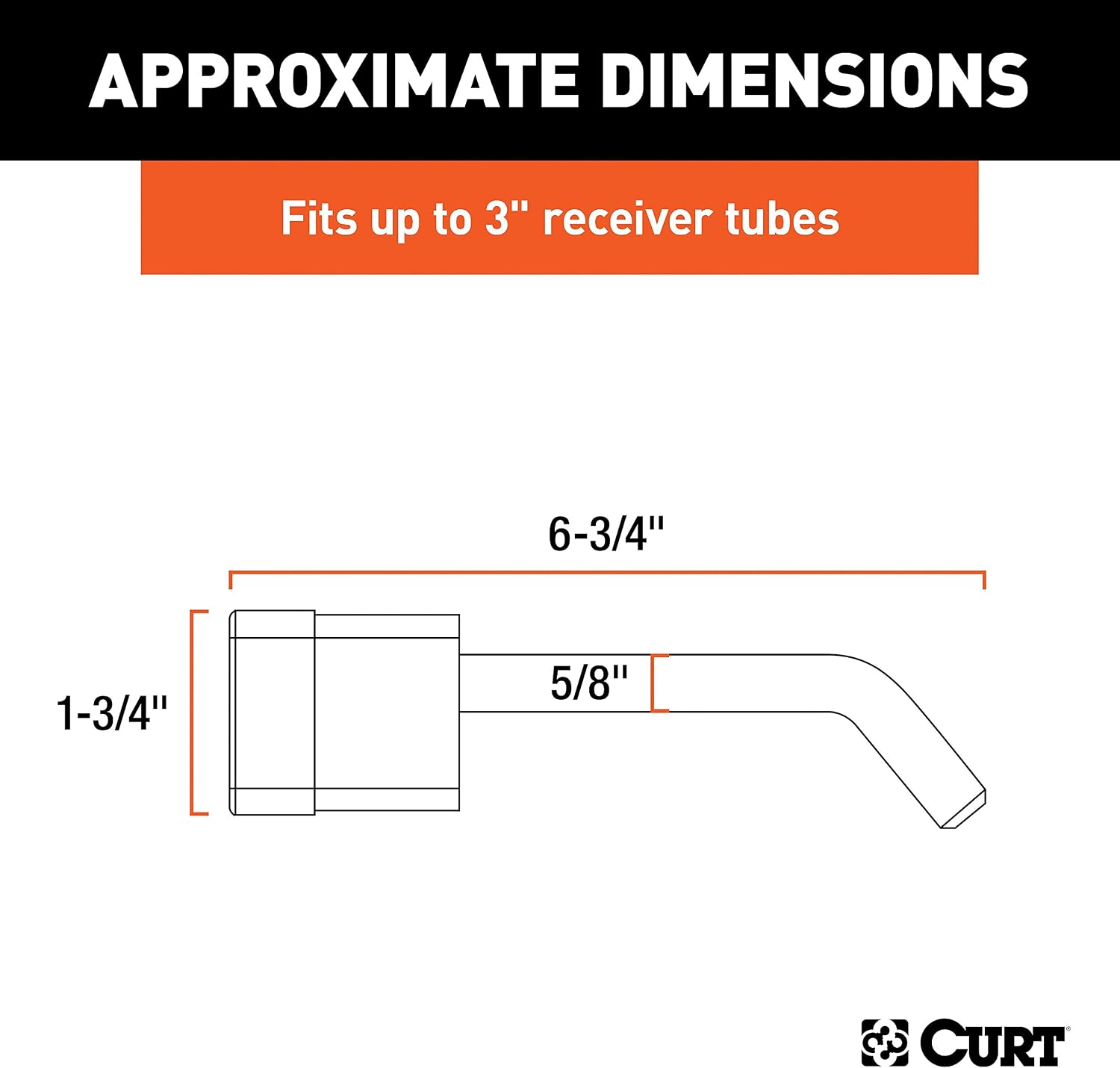 Curt Manufacturing 23021 5/8 in Hitch Lock 18000Lb Packaged