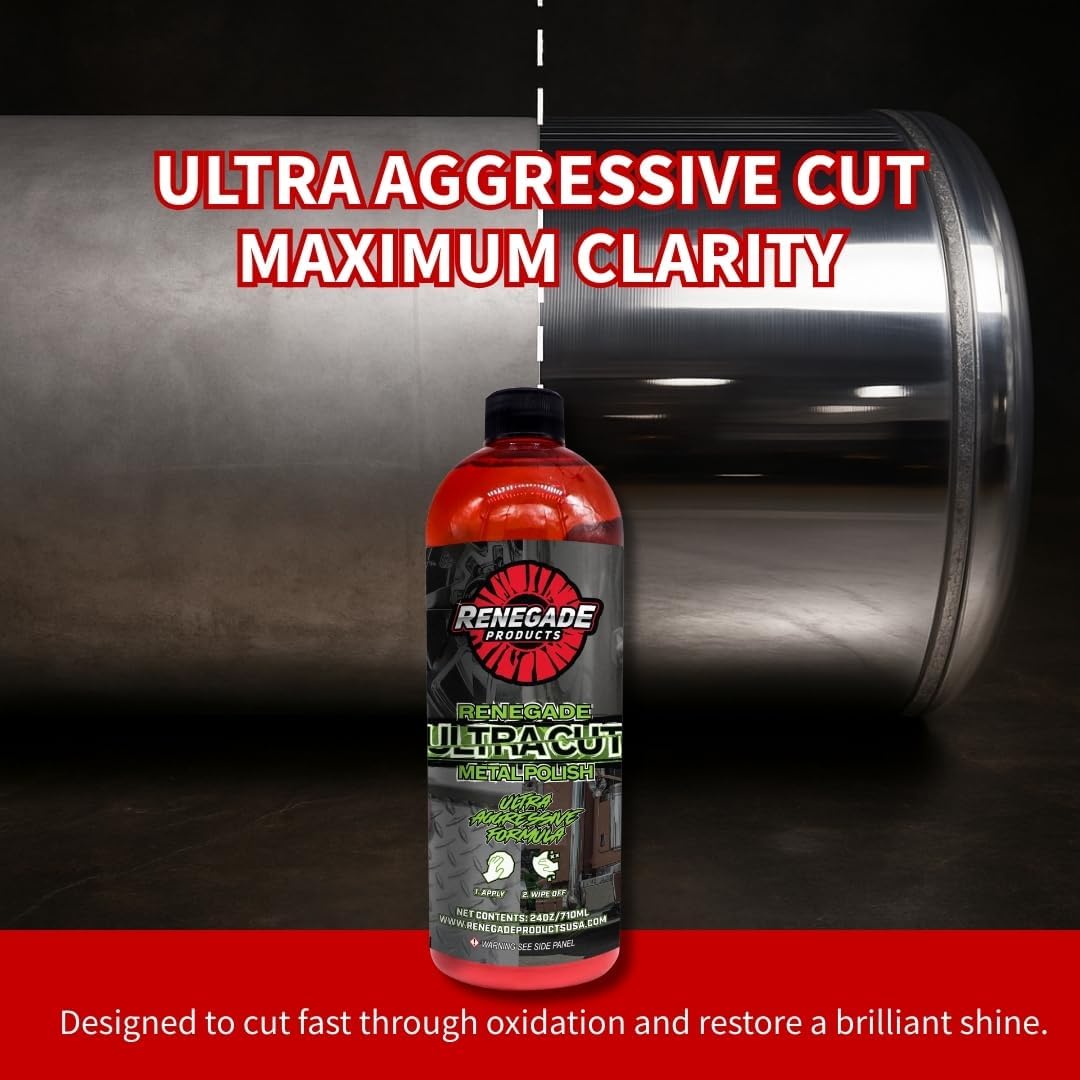 Ultra Cut Metal Polish 24 Oz Aggressive Formula for Stainless Steel & Aluminum