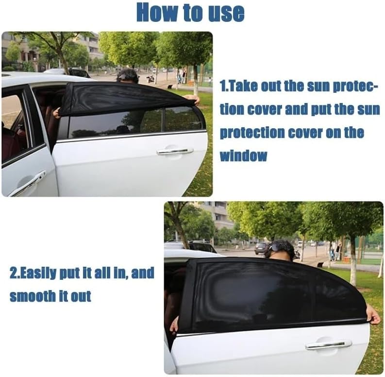 Car Window Sun Shades for Polestar 3 2024-2026, Breathable Mesh UV Protection Privacy Screen, Auto Side Door Mosquito Net Blinds,2 PCS Rear Window Covers