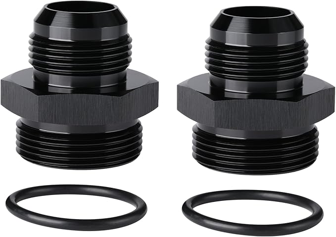 16AN Male Flare to 20AN ORB O-ring Boss Fuel Pump Rail Adapter Fitting Aluminum by Podavelle
