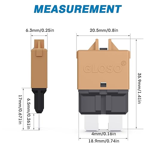 GLOSO Circuit Breaker Fuse E39 Manual Reset - Image 2