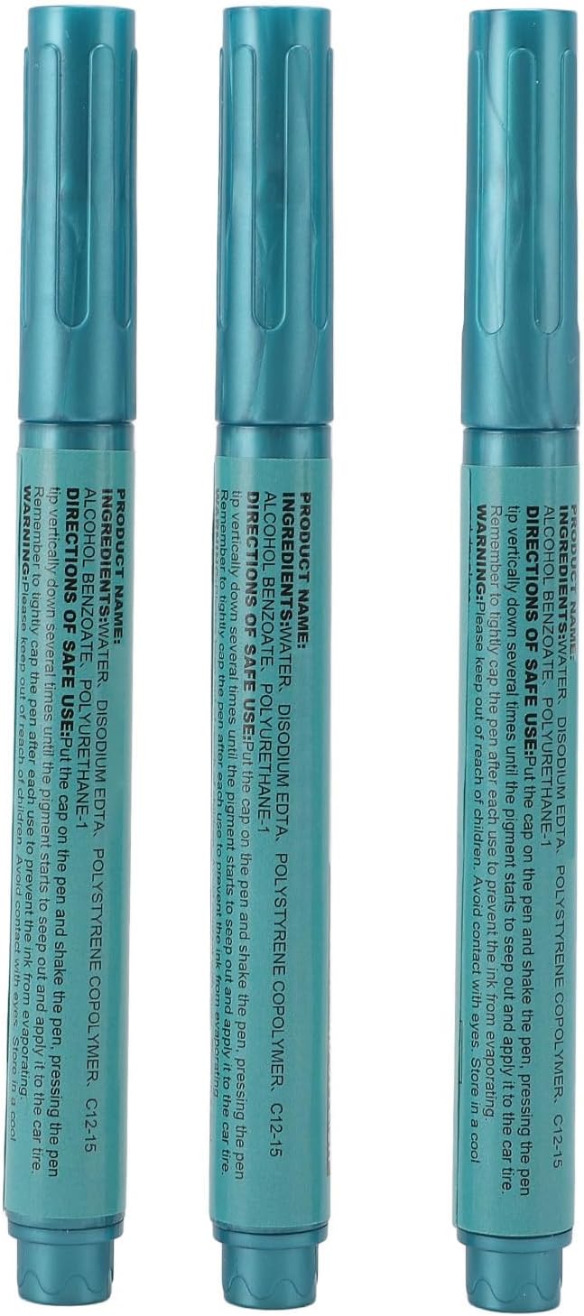 6Pcs Tire Paint Pen Blue, Water Proof, Long Lasting, 1g Protective Oil Marker Pen - Scratch Repair, Weather, Easy Application for Vehicle Maintenance