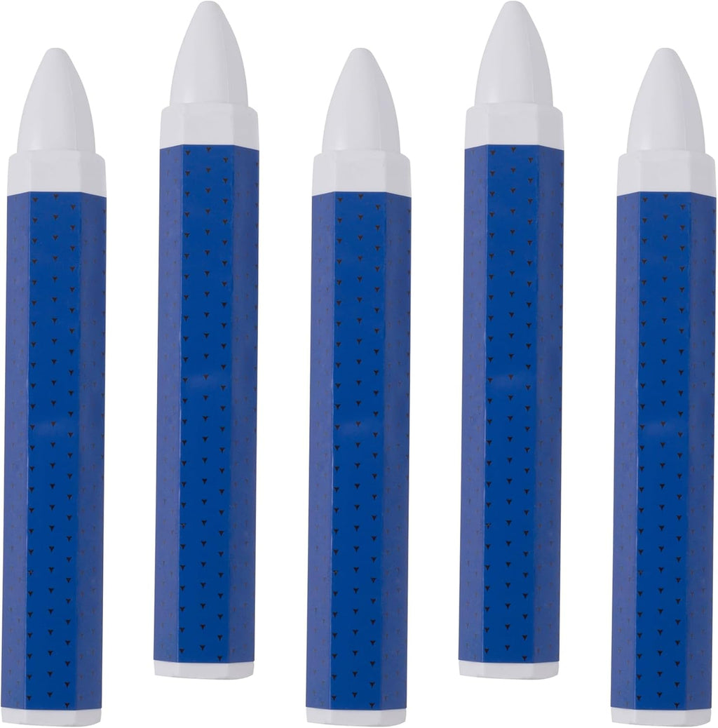 5 Pcs White Tire Marking Crayons, 3.94x0.59 Inches Tire Marker for Lumber Crayons, Industrial Wax Sticks for Rubber, Leather