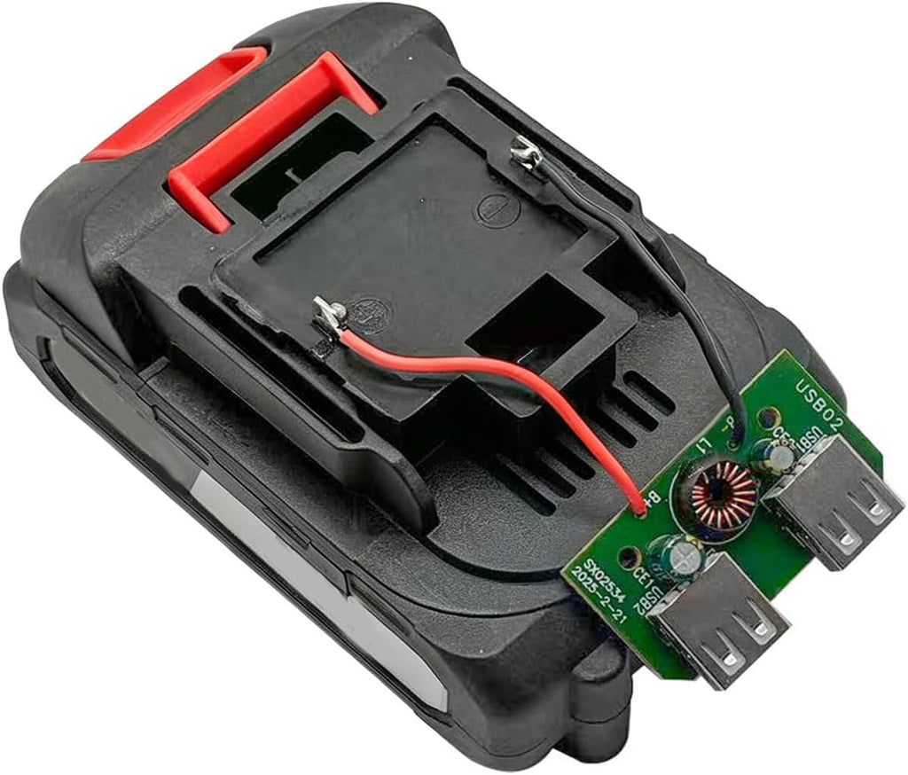 USB Chargers Adapter Voltage Regulator with Over Discharge Protections for 21V Lithiums Battery Power Converter USB Fast Charging Power Wheel Adapter Chargers