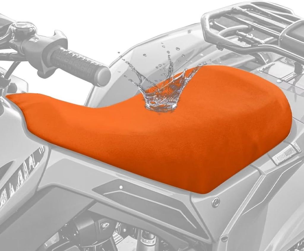 ELEQIN ATV Seat Cover Four Wheeler Accessories Orange Pad Protector Breathable Waterproof ATV Back Seat Cover Fit for Sportsman Rancher Foreman Scrambler Kodiak Polaris Scrambler