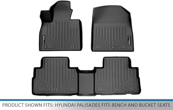SMARTLINER All Weather Custom Fit Floor Mats 2 Row Liner Set Compatible - Image 5