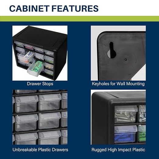 Akro-Mils 16-Drawer Plastic Drawer Storage Cabinet