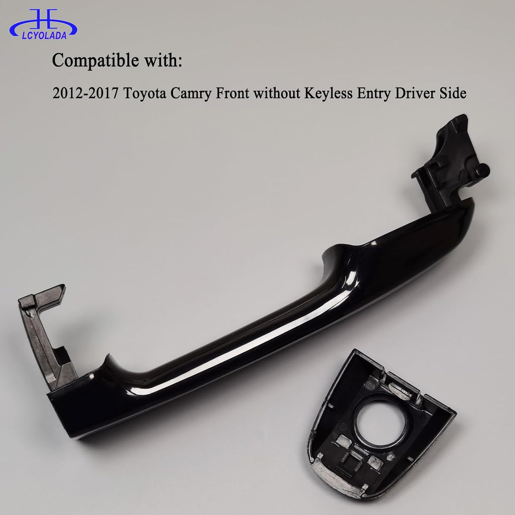 Exterior Door Handle Front Left Driver Side Compatible with Toyota Camry 2012-2017, Black