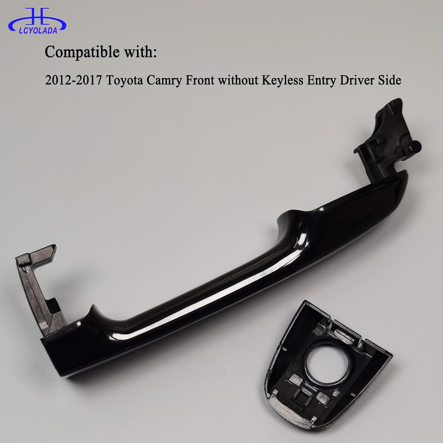 Exterior Door Handle Front Left Driver Side Compatible with Toyota Camry 2012-2017, Black