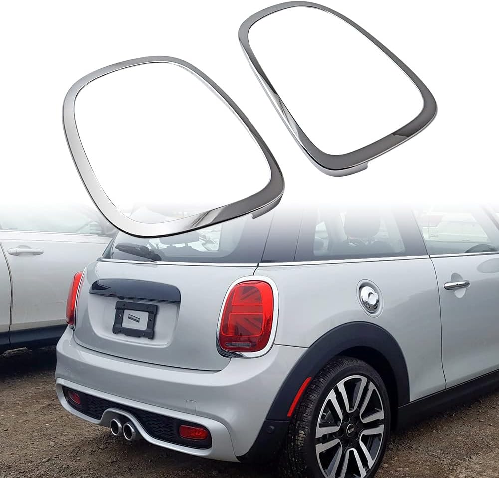 Compatible with 2014-2023 BMW Mini Cooper F55 F56 F57 MC2812101 MC2813101 Taillight Trim Ring Driver Passenger Sides (Glossy Black)