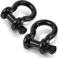 Ohuhu D Ring Shackles 3/4" 2 Pack, D Shackle Rugged 20 Ton (44,000 lbs) Maximum Break Strength, 4.75 Ton (9,500 Lbs) Capacity