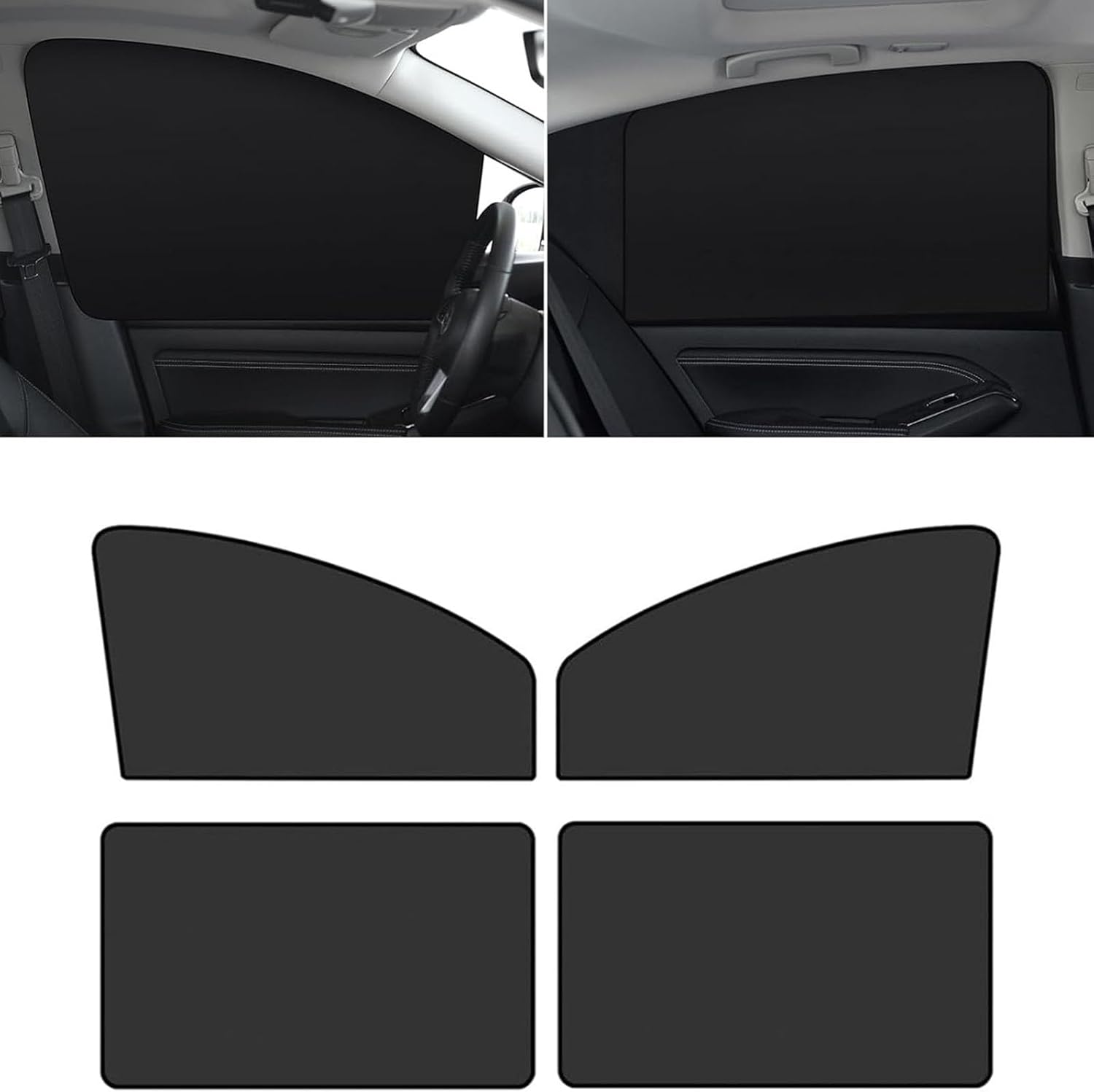 4 Pcs Car Side Window Sun Shade for Toyota Prius 2010-2015, Window Shade Magnetic Foldable UV Heat Protection Sun Blocker Privacy Cover Auto Accessories