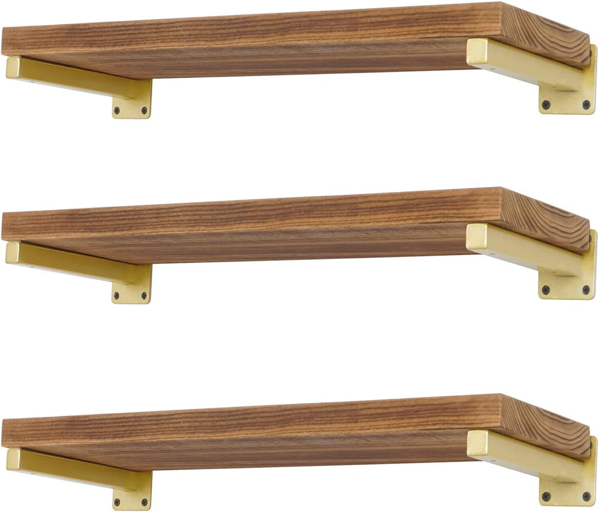 ezydecor 6 pcs gold shelf brackets heavy duty, main product view