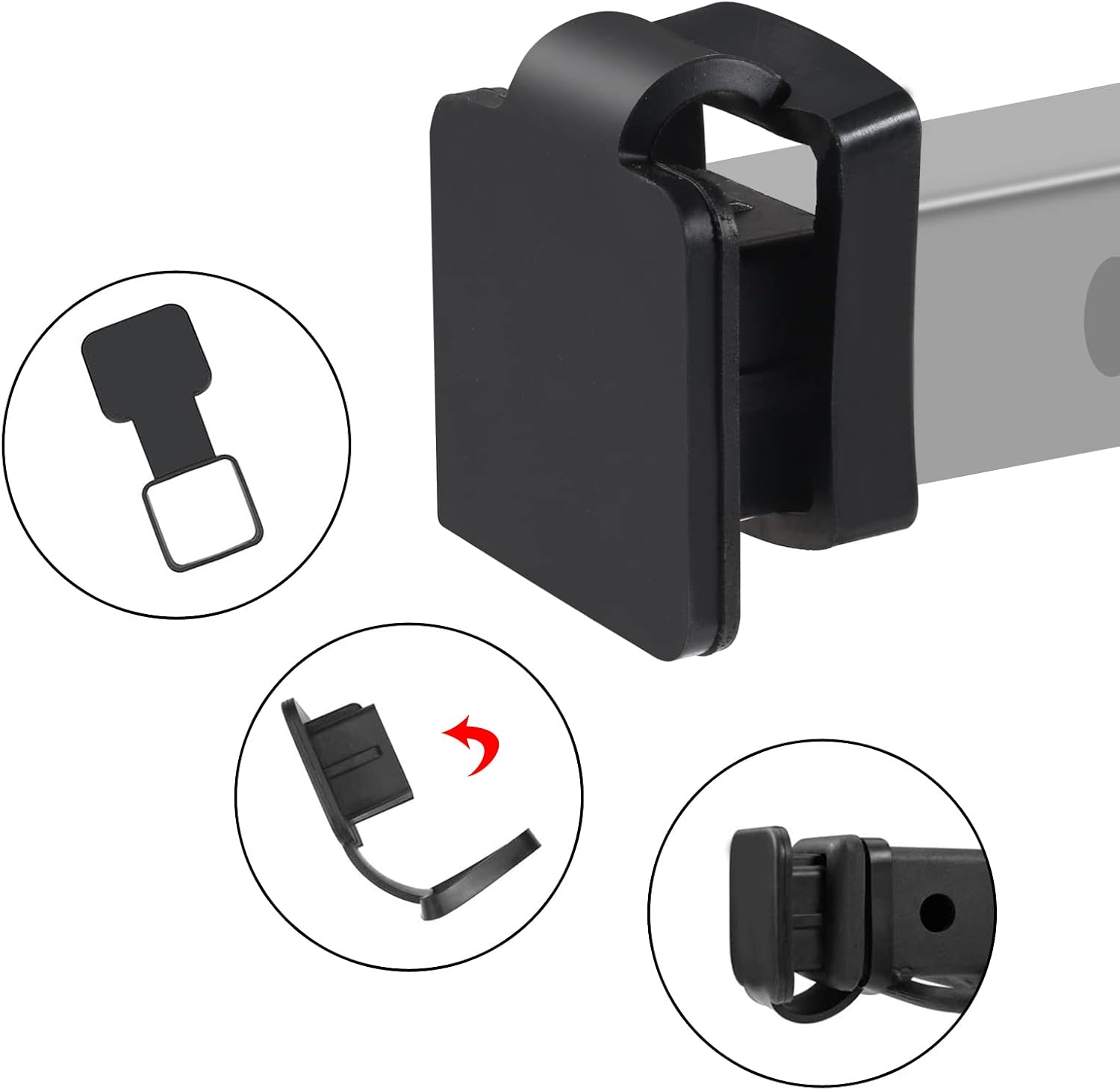 Trailer Hitch Tube Cover 1.25'' Rubber Plug Cap Insert 1 1/4 inch Heavy Duty Towing Hitch Covers for 1.25'' Receivers Class 1 2 I II Ford Jeep Dodge Nissan Audi Porsche Polaris ATV UTV