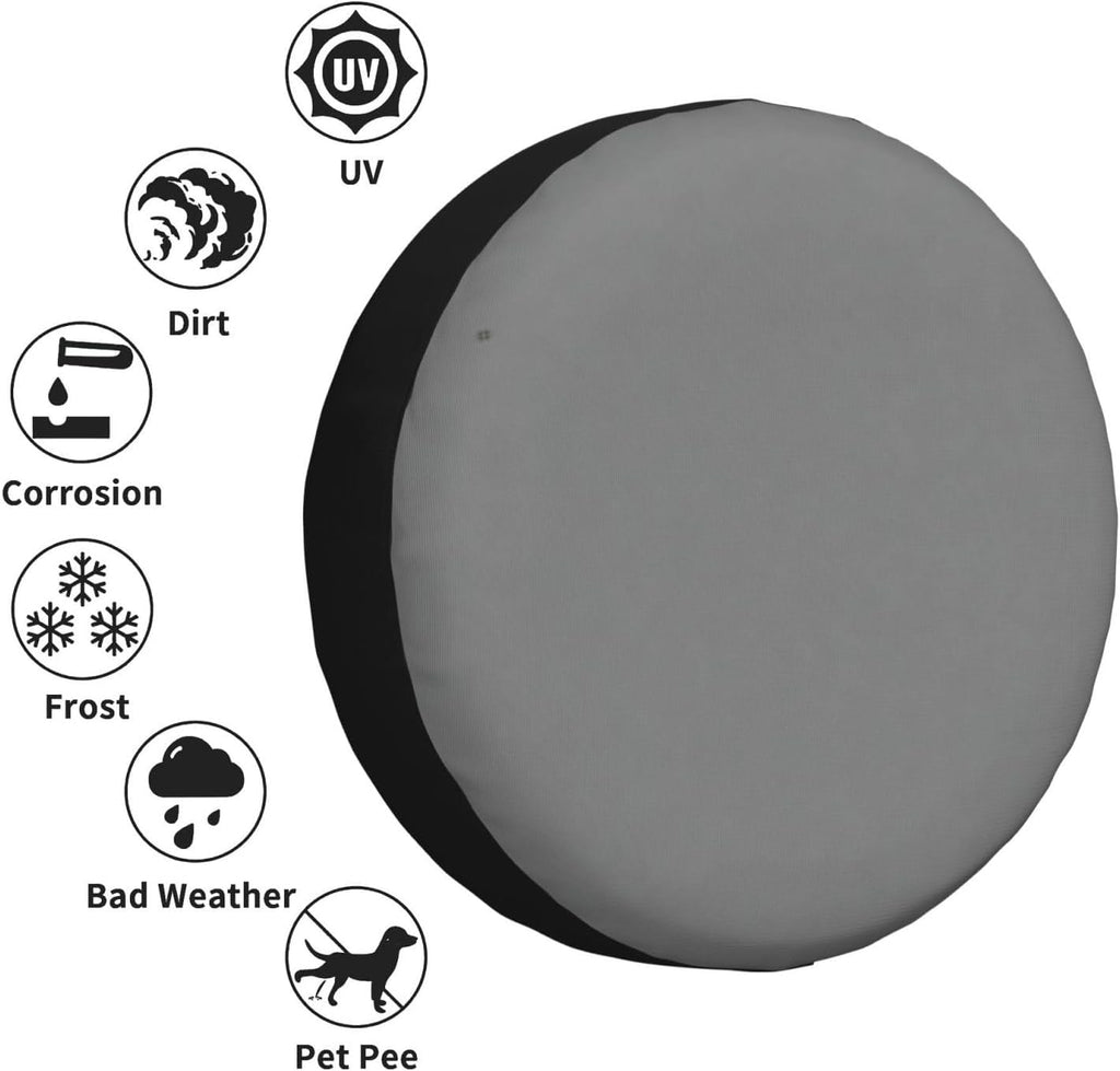 Grey Print Universal Spare Tire Cover for RV, Jeep | Wheel Protector Fits Rv, Trailer, Jeep, Shield Tires From Sun, Dirt And Rain For Outdoor Storage