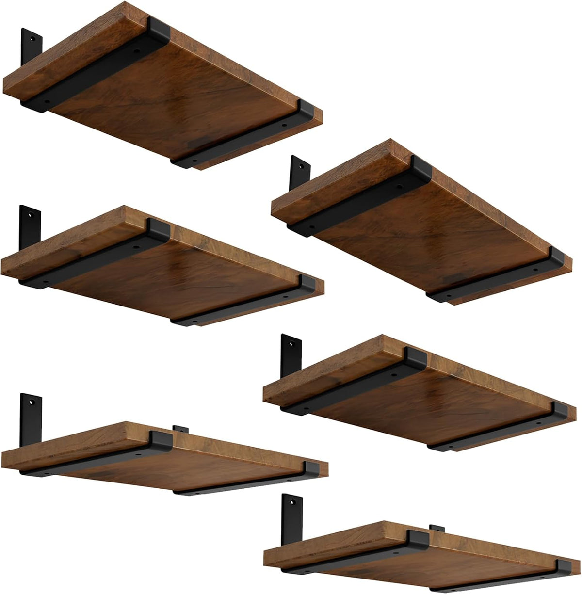 leopo 8 inch shelf brackets 12-pack, 1/5" thick, main product view