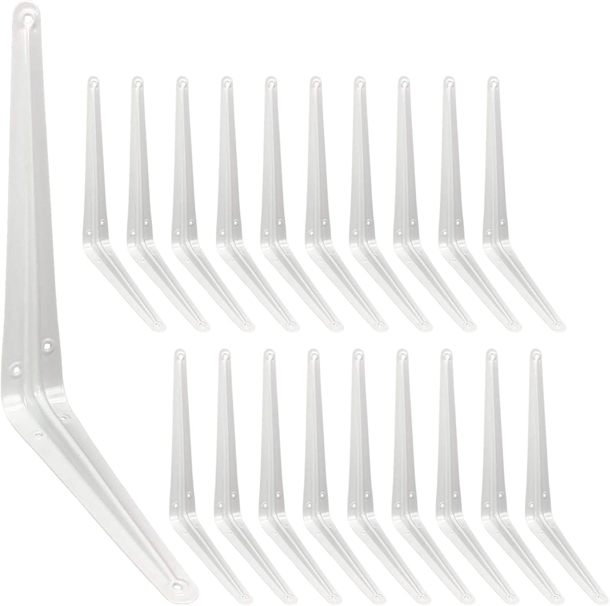 shelf brackets 12 inch heavy duty white l, main product view