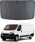 Extra Thick Winshield Cover for RAM ProMaster 2014-Current, Thermal Insulated Blackout Sun Shades for Camper Van