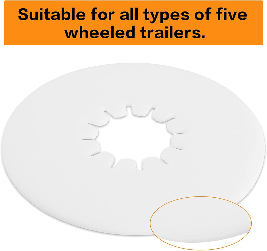 5th Wheel Lube Plate, 5th Wheel Hitch, 10-Inch Diameter Fifth Wheel Lube Plate, White
