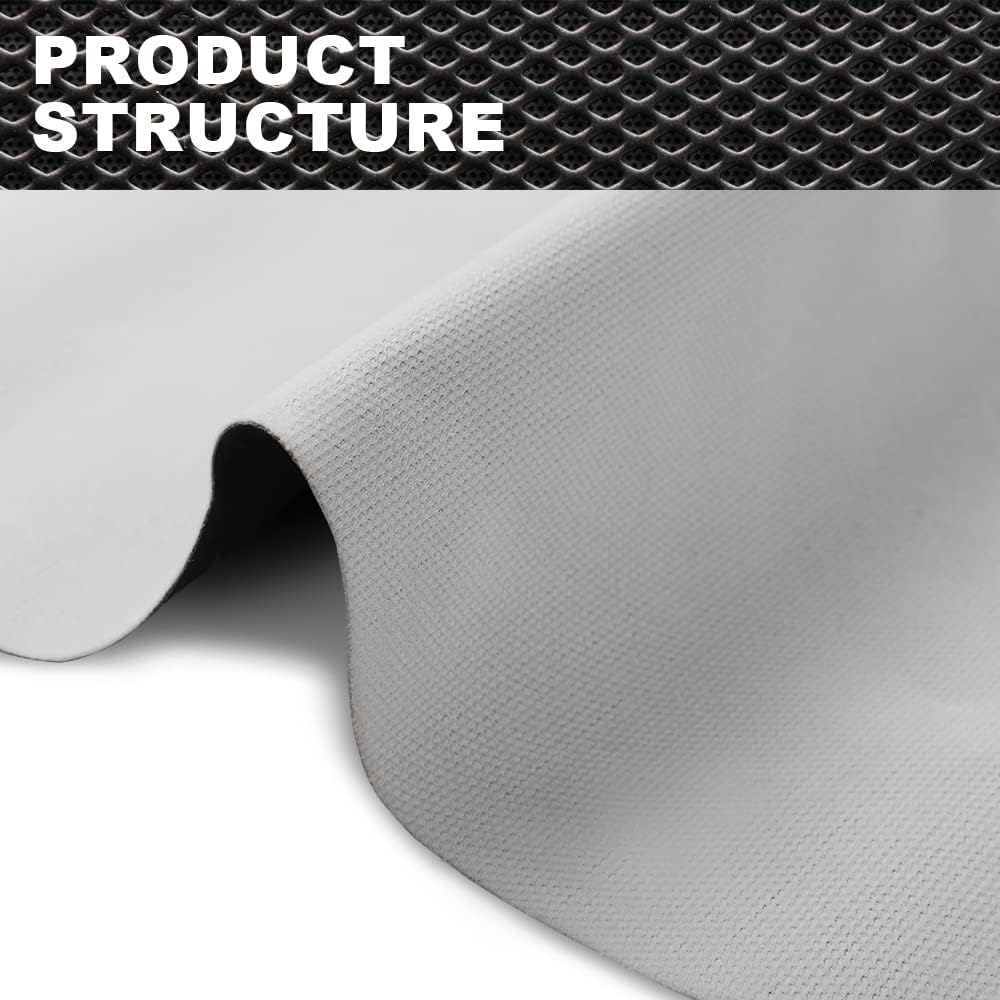 CNNELL Vinyl Seat Cover Bottom Compatible with Kawasaki Mule 400 600 610 UTV 4x4 Gray