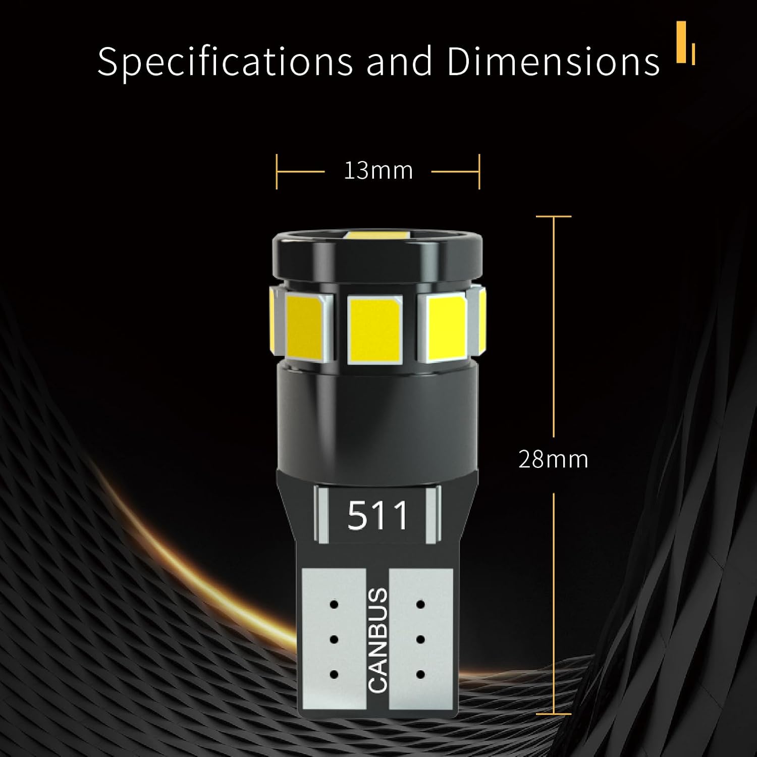 T10 W5W 194 LED For License Plate Light 168 175 2835 W5W T10 12-SMD 2835 Chipsets 6000K White for Car Dome Door Map Dash Courtesy Cargo License Plate Lights, Pack of 2